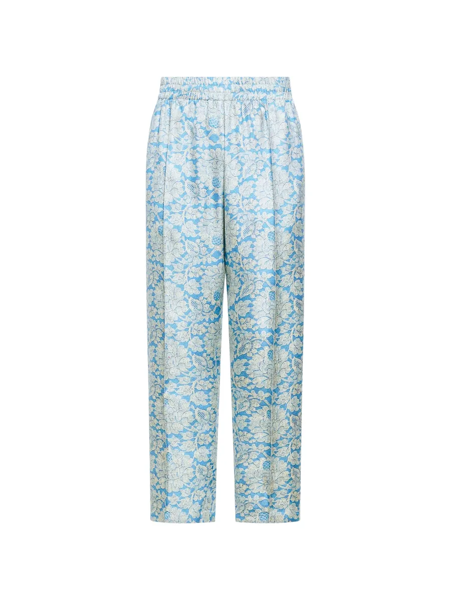 floral jacquard trousers 1