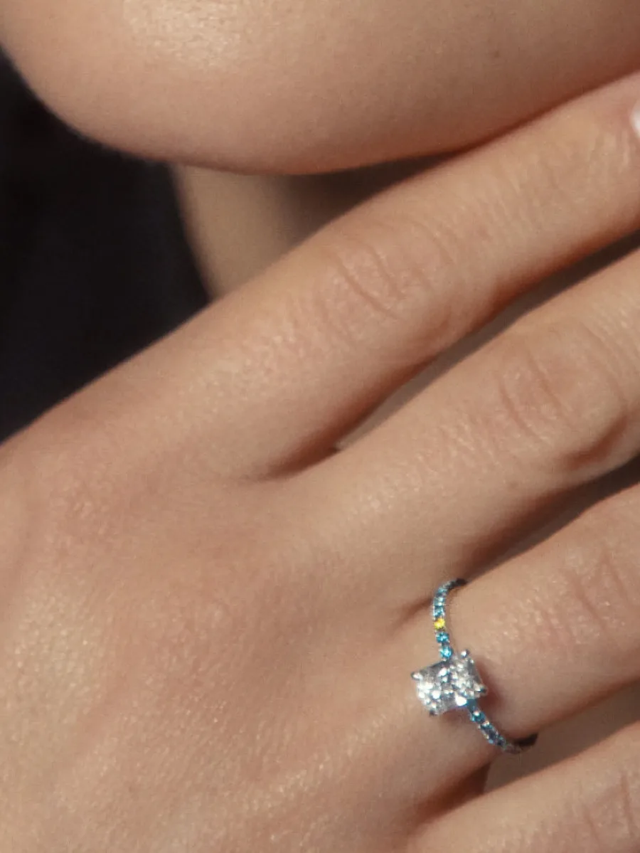 x Daria Shapovalova radiant-cut diamond-embellished ring 1