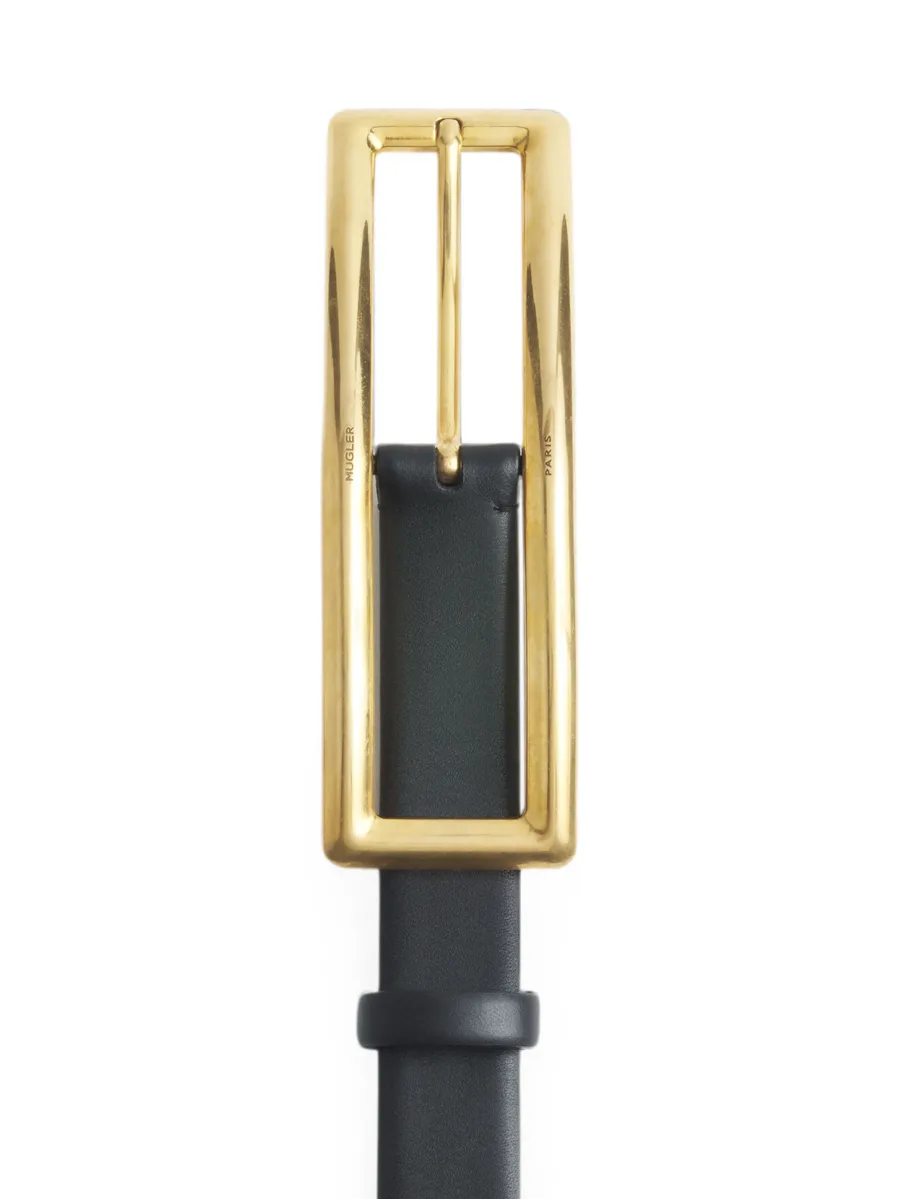 gold rectangle buckle belt 2