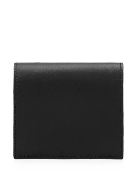 black cowhide leather bifold wallet with Ami de Coeur