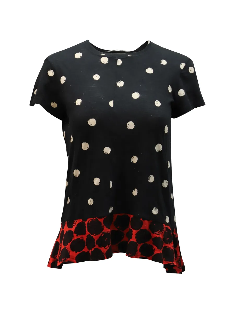 polka dot-print short-sleeve T-shirt 2
