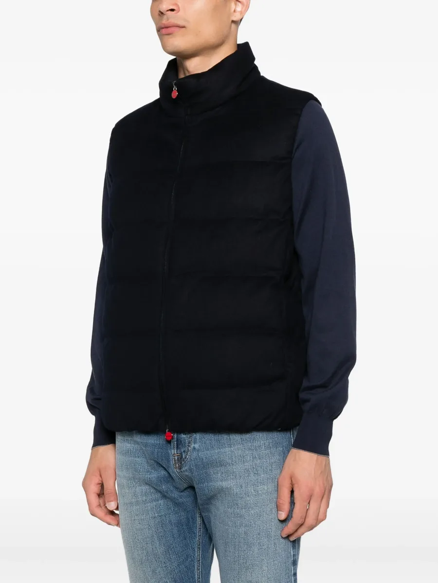 quilted zip-fastening vest 6