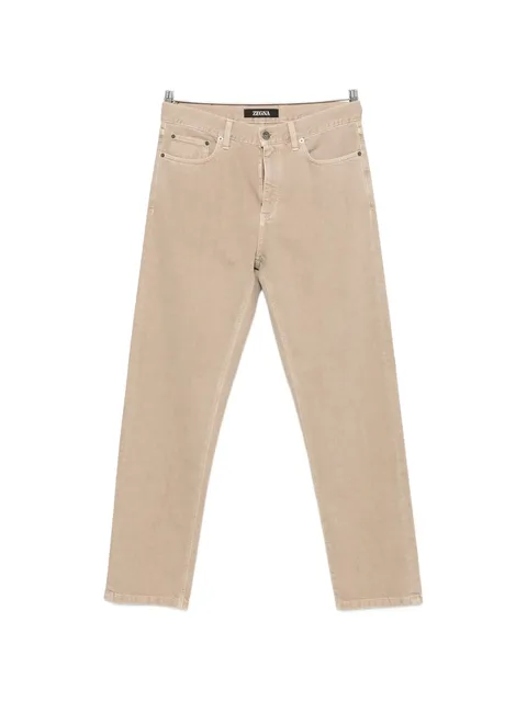 straight-leg five-pocket jeans