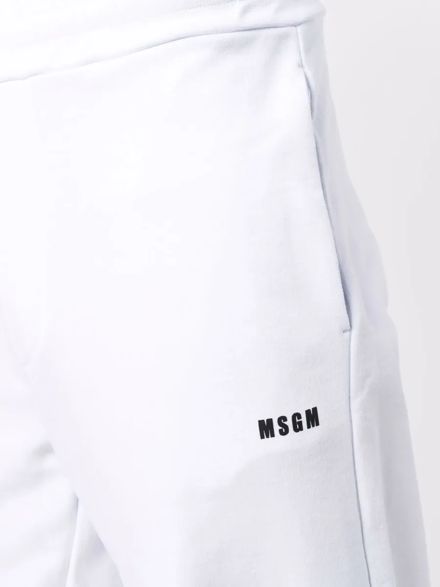 logo-print tapered cotton joggers 10