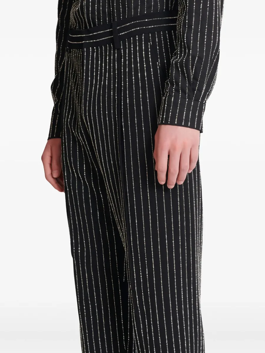 crystal-stripes trousers 10