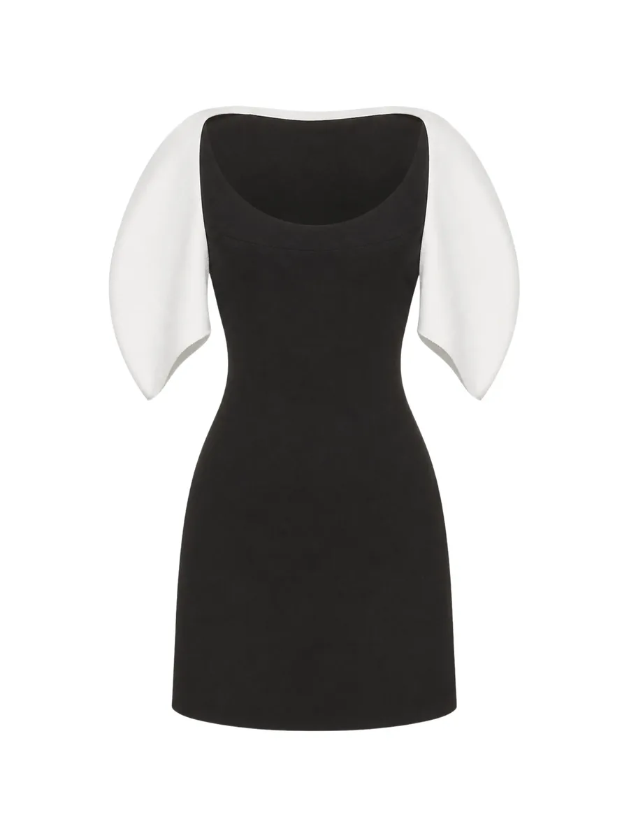 Estelle padded-yoke puff-sleeve mini dress 1