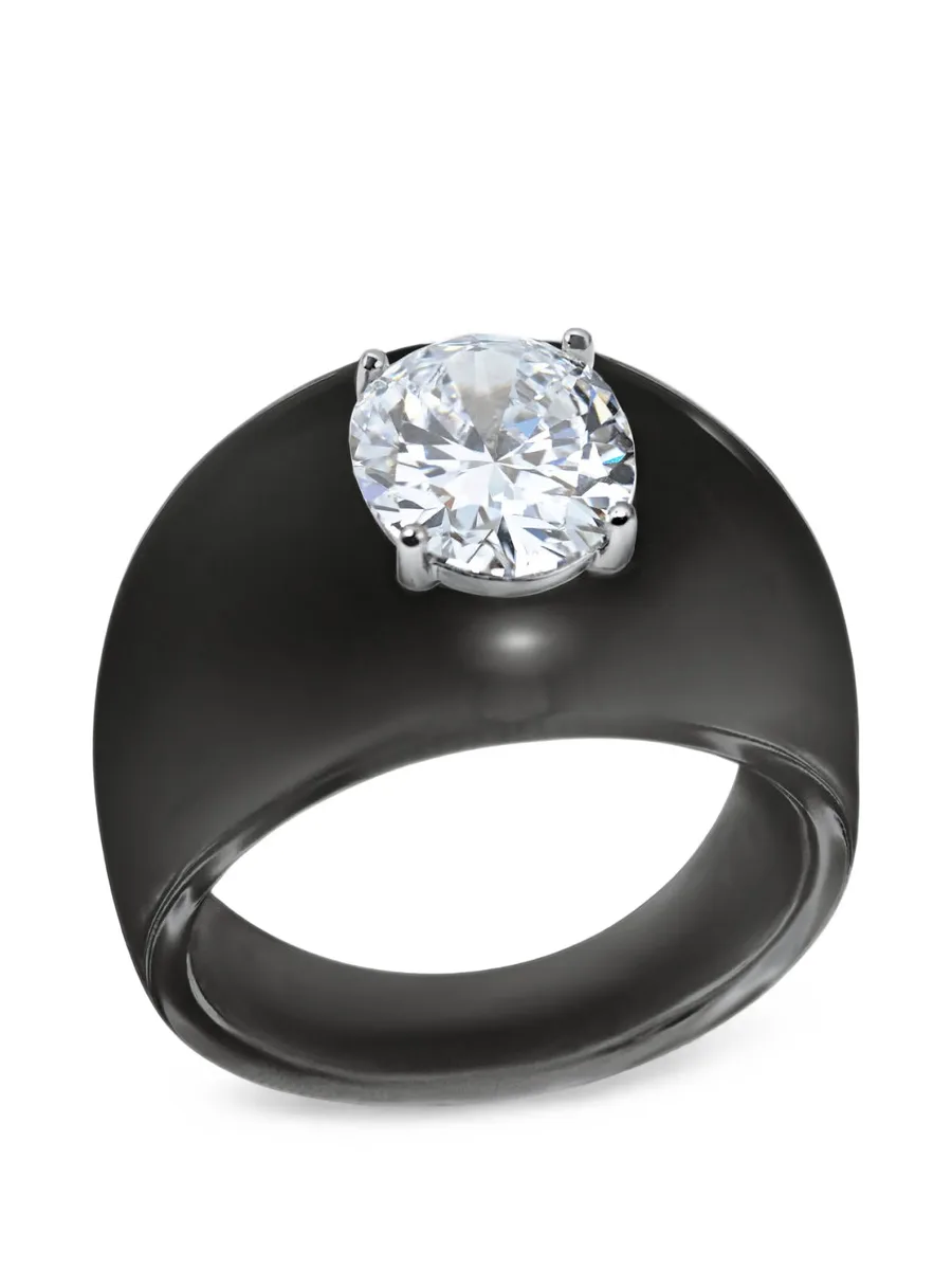 oval-cut diamond-embellished ring 1