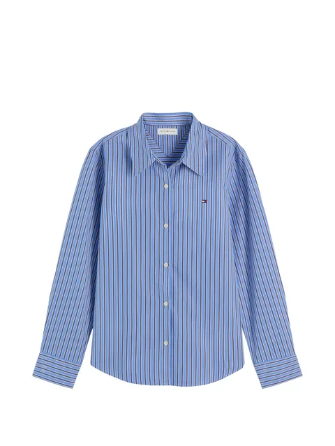 vertical-stripe long-sleeve shirt