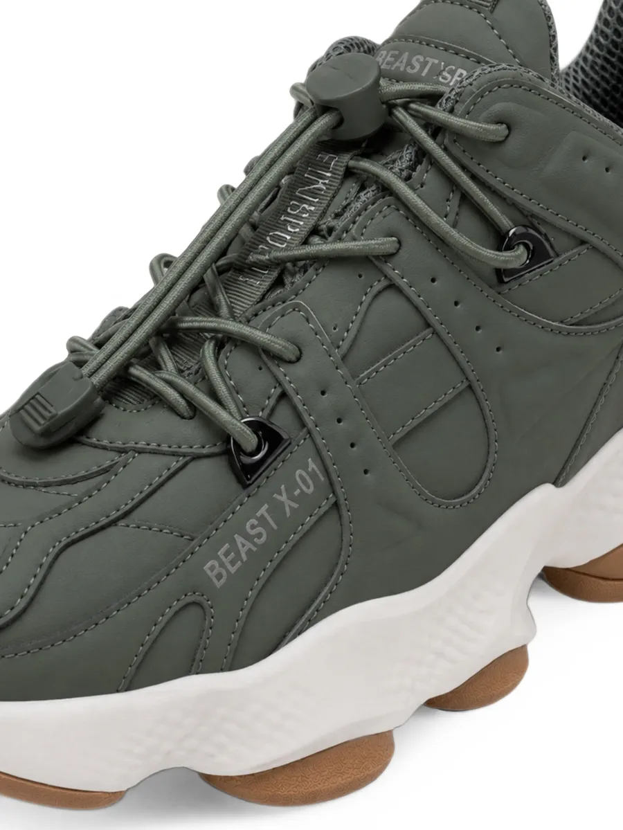 Runner Beast X-01 panelled sneakers 3