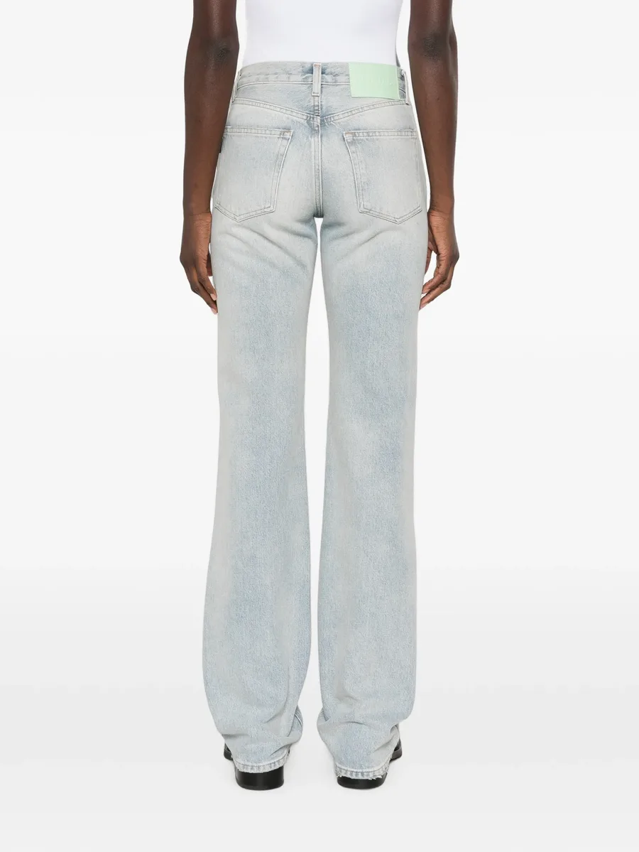 distressed straight-leg jeans 4