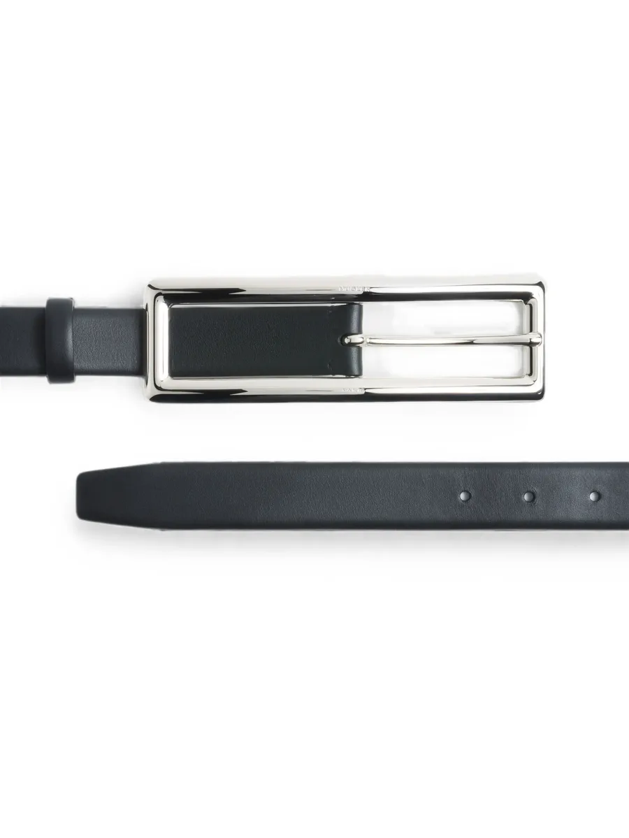 silver rectangle buckle belt 3