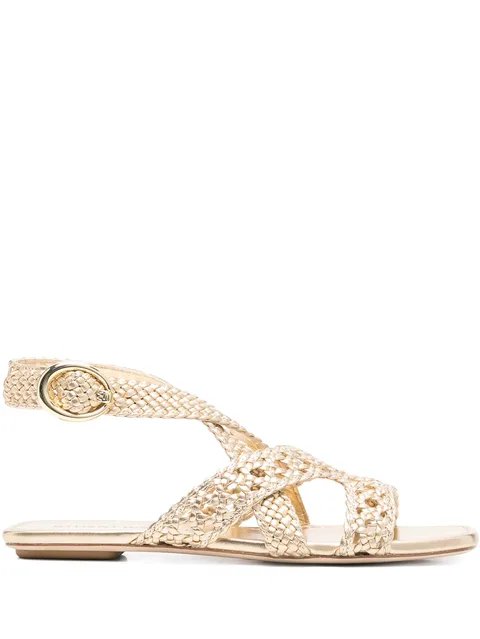 Thea leather flat sandals