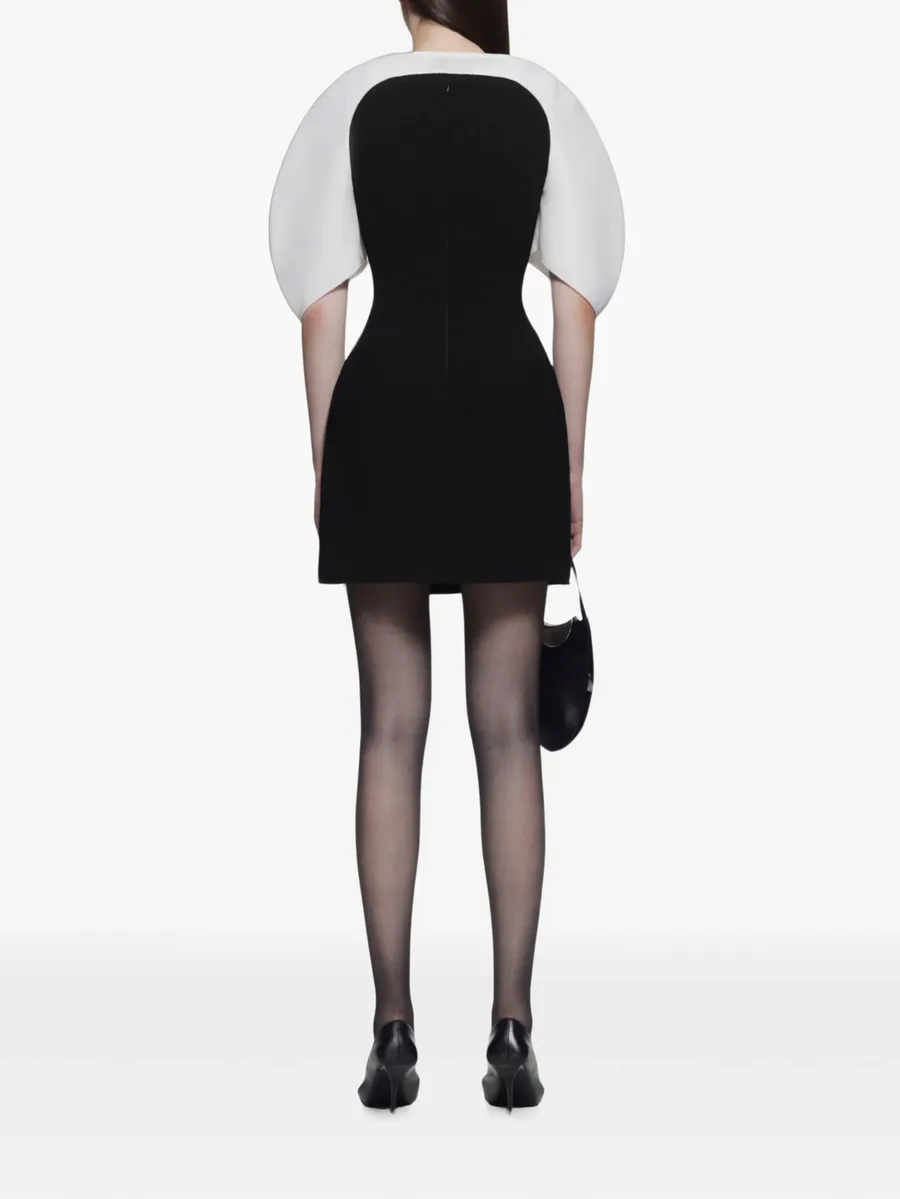 Estelle padded-yoke puff-sleeve mini dress 4
