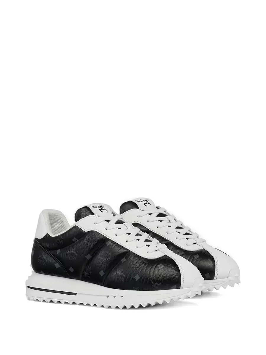 Visetos-print leather sneakers 3