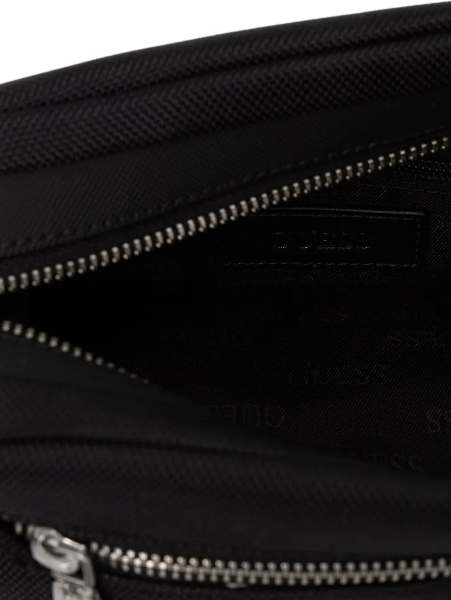 Berna logo-plaque zip-fastening wash bag 10