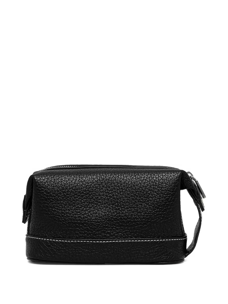 logo-plaque pebbled wash bag 3