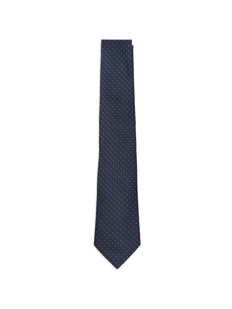 polka-dot basket-weave tie 1