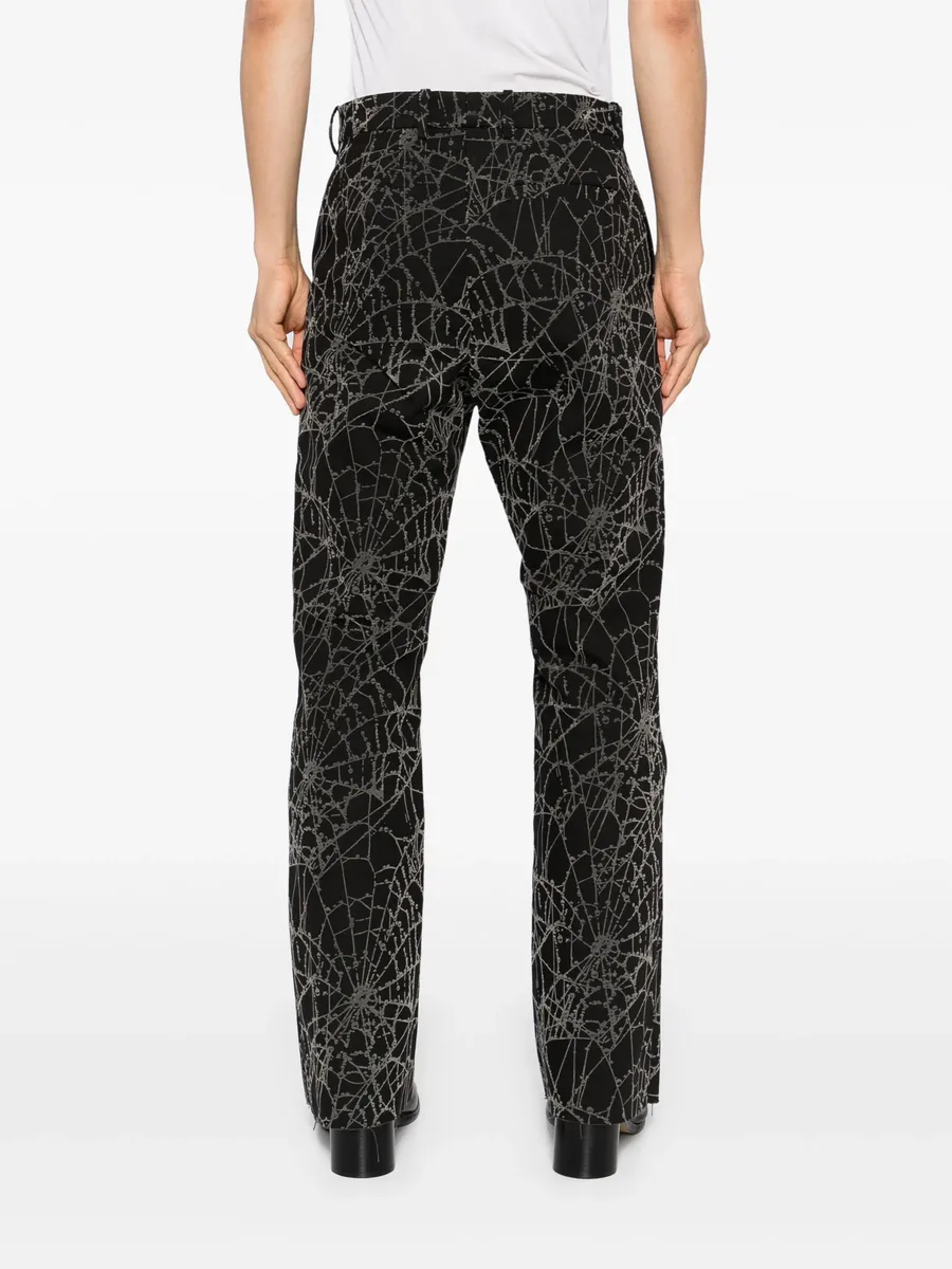 flocky-web flared trousers 7