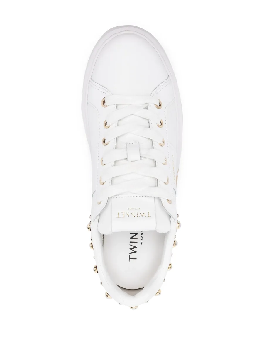 pearl-embellished low-top sneakers 8