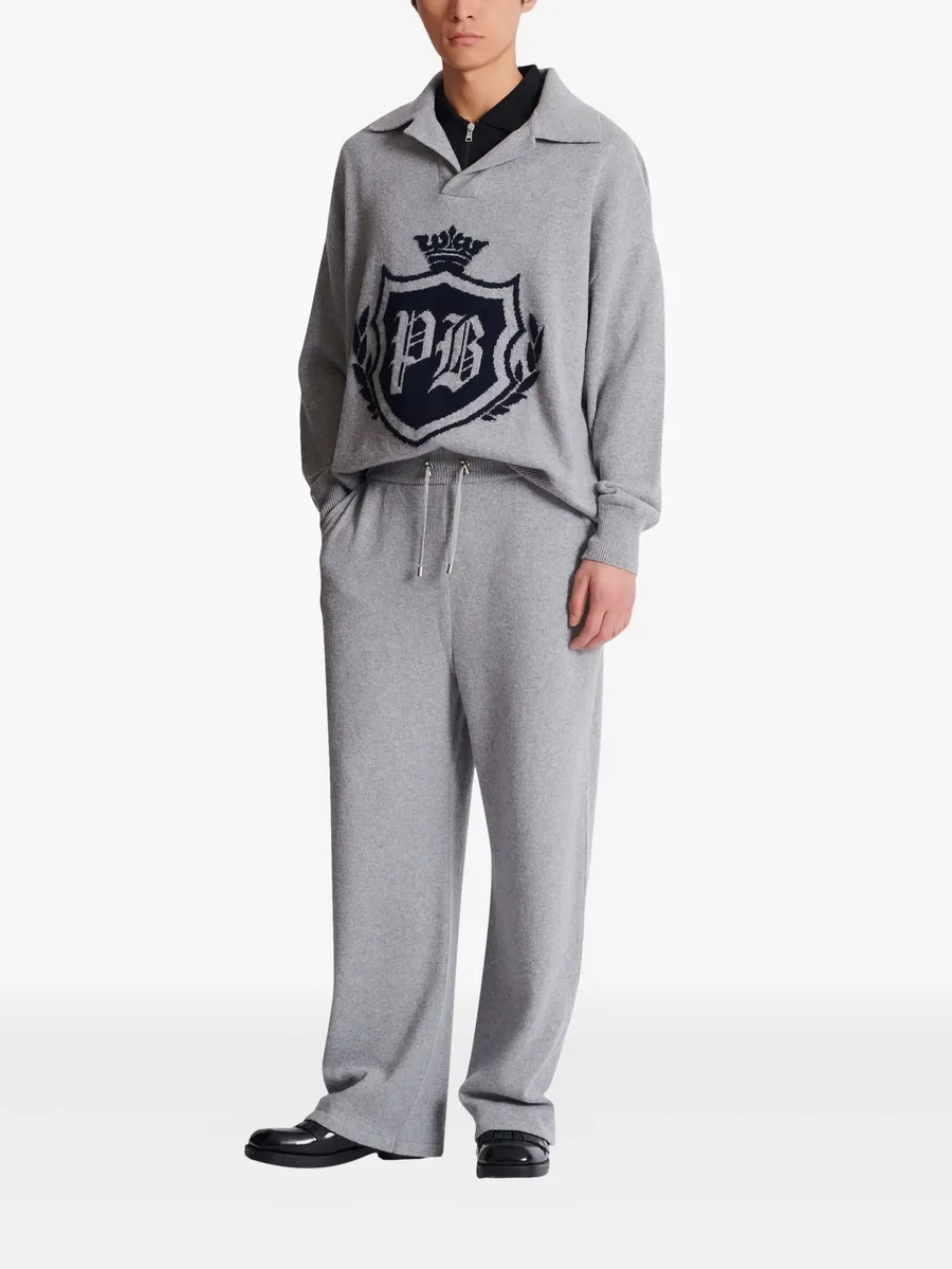 recycled cashmere-wool blend track pants 3