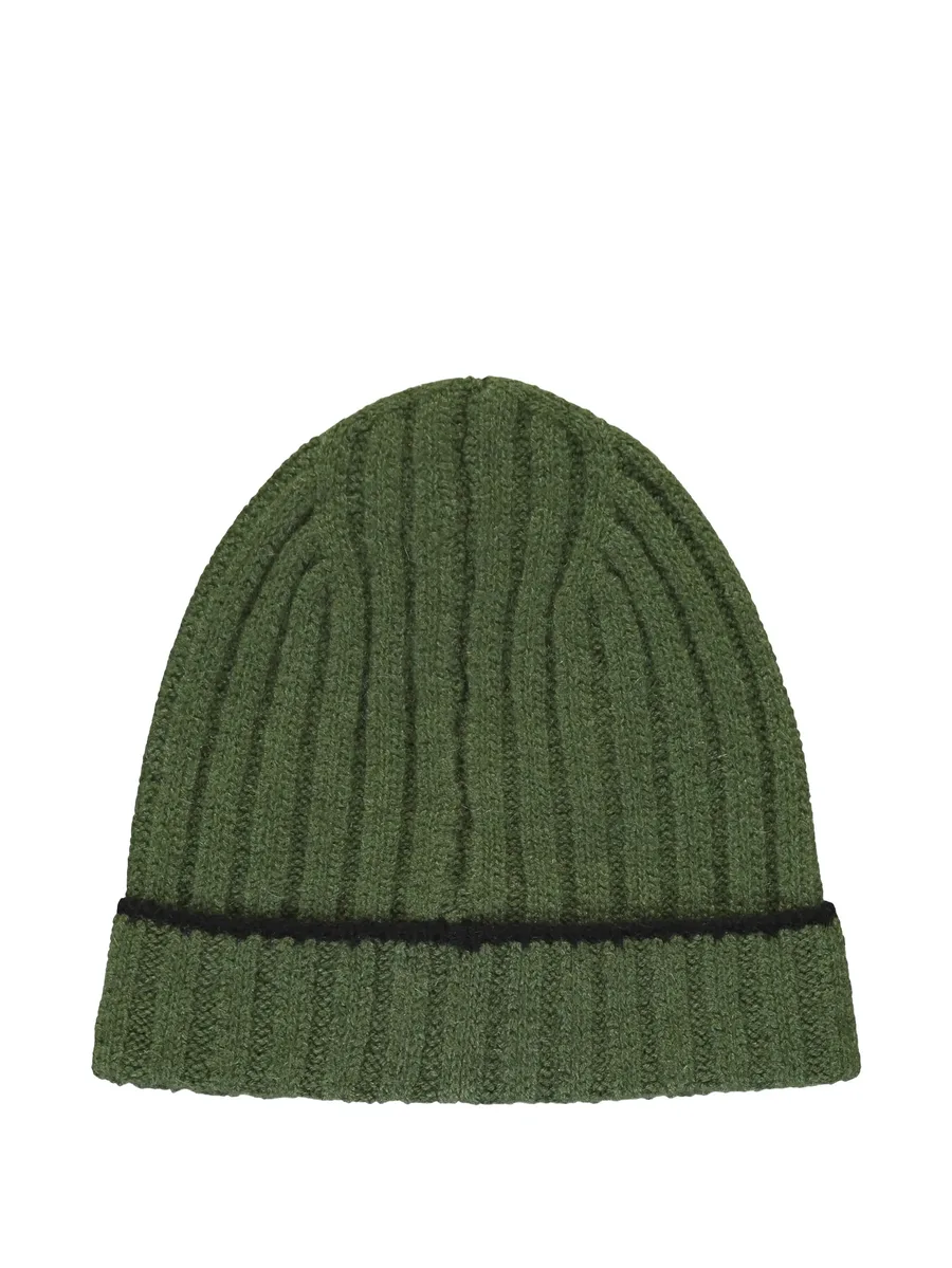 ribbed Asher knitted beanie hat 3
