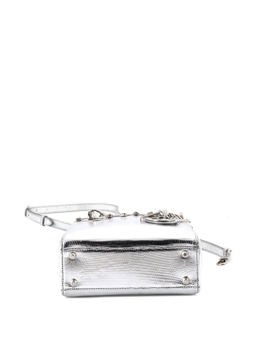 сумка-сэтчел Lady Dior Bag Lizard with Metal Applique размера мини 7