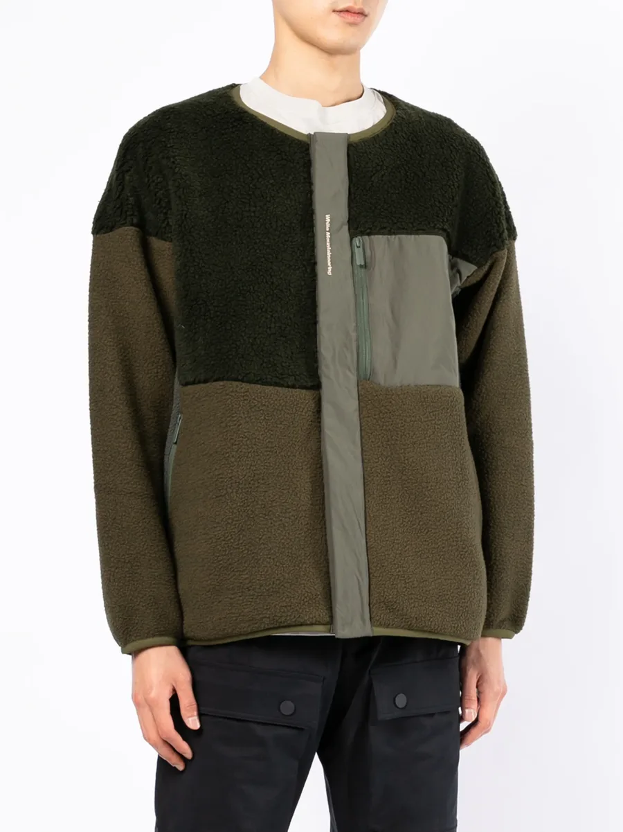 patchwork collarless jacket 5