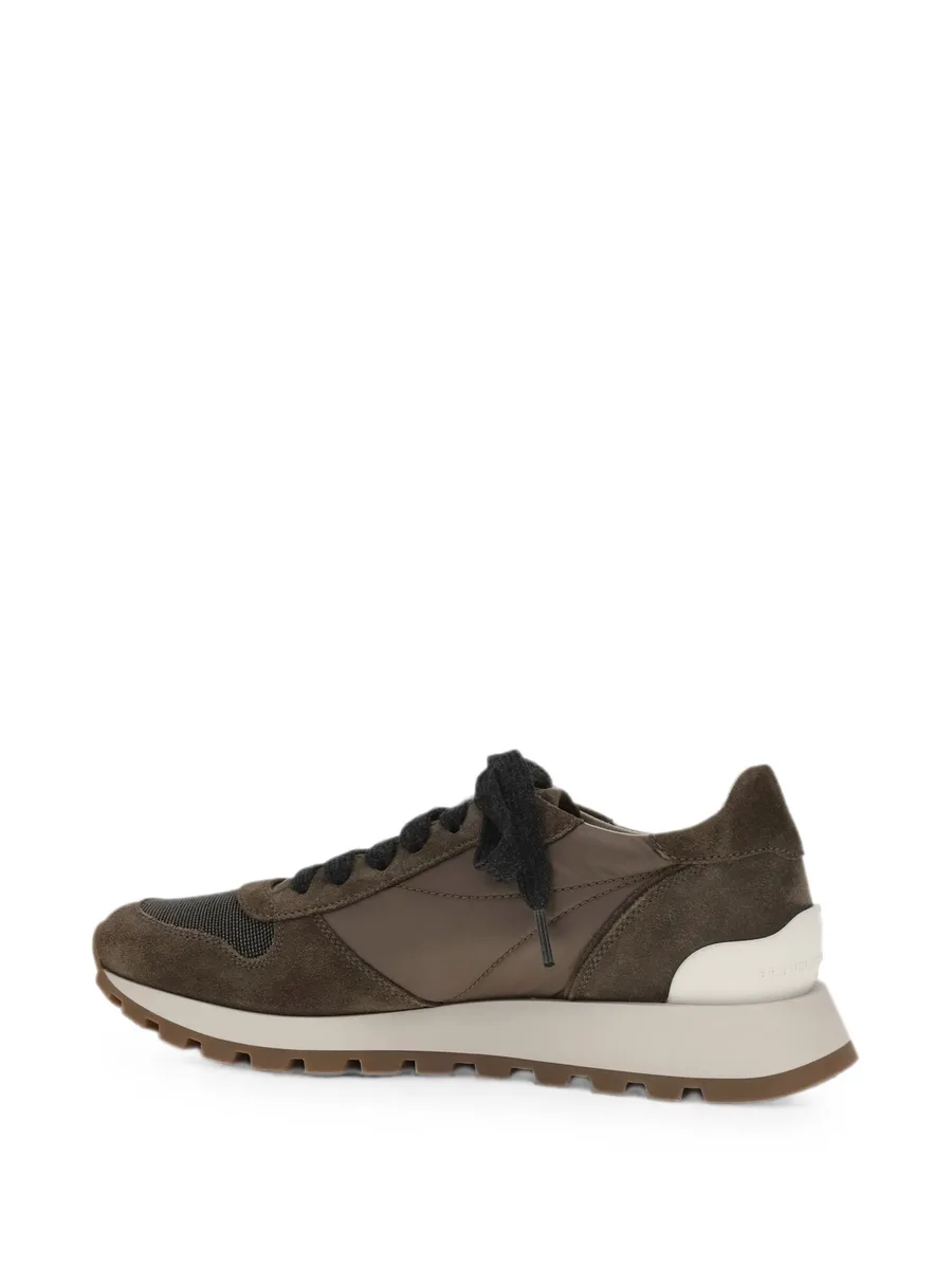 Monile suede-panelled sneakers 5