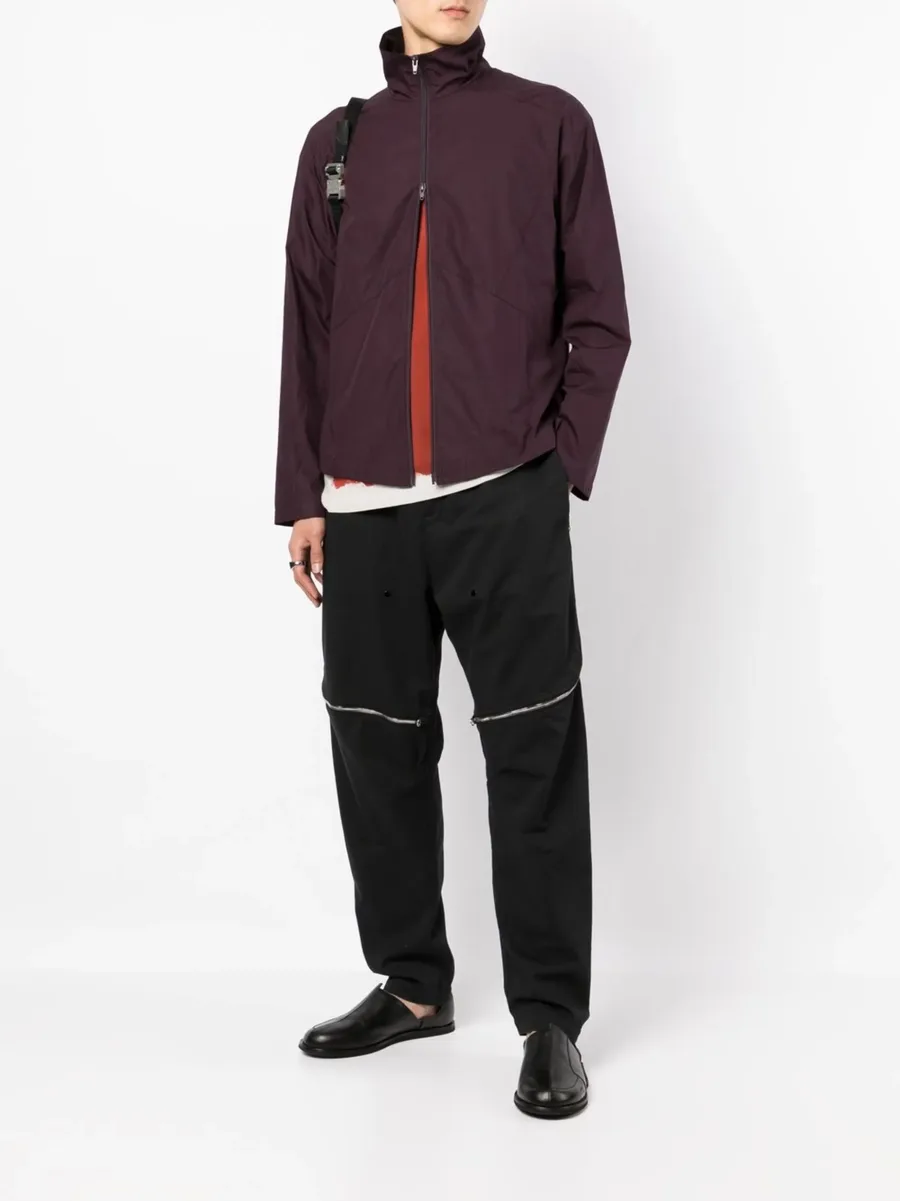 zipped-up stand-up neck jacket 3
