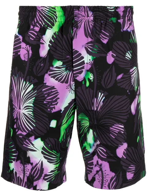 abstract-print cotton bermuda shorts
