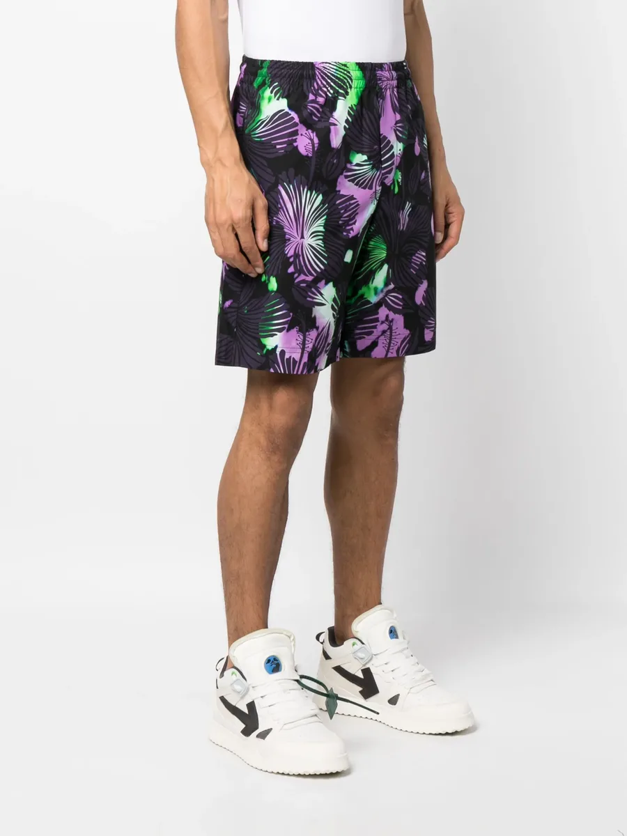 abstract-print cotton bermuda shorts 6