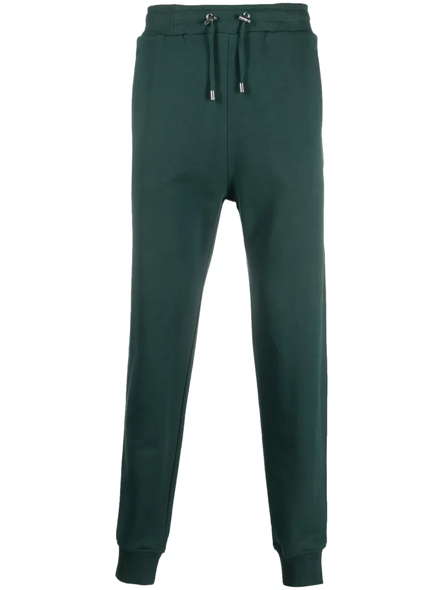 logo-patch cotton track pants 1
