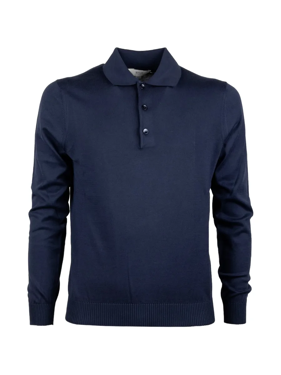 buttoned long-sleeve polo shirt 1