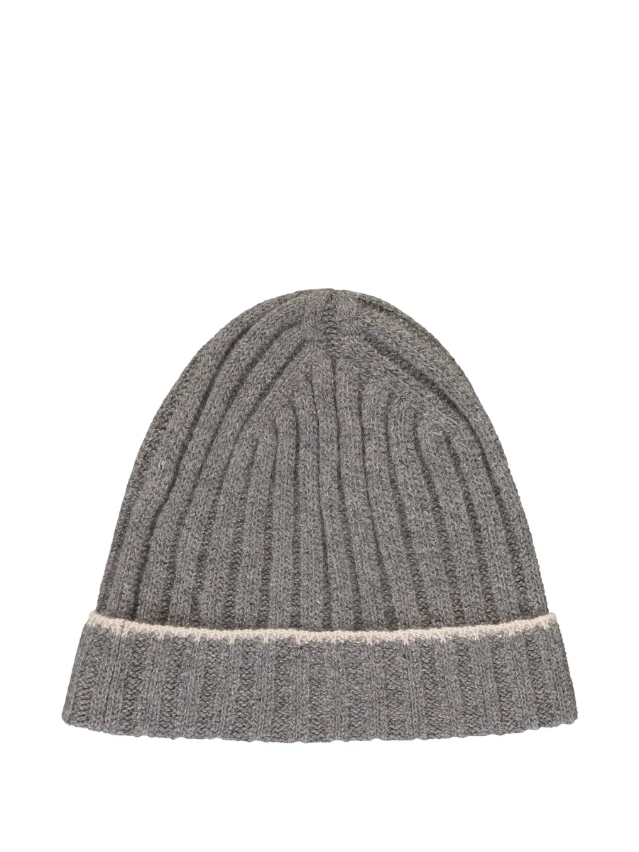 ribbed band knitted beanie hat 3