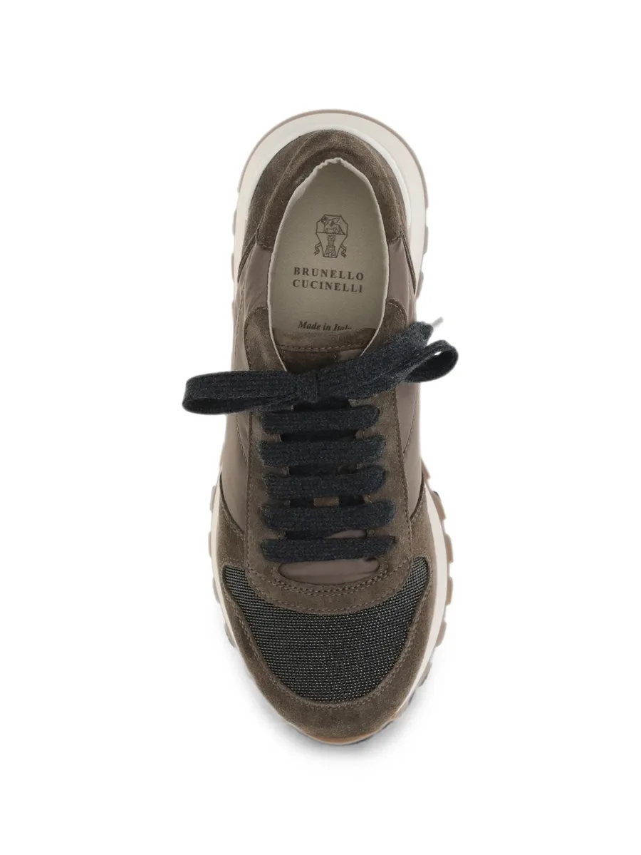 Monile suede-panelled sneakers 8
