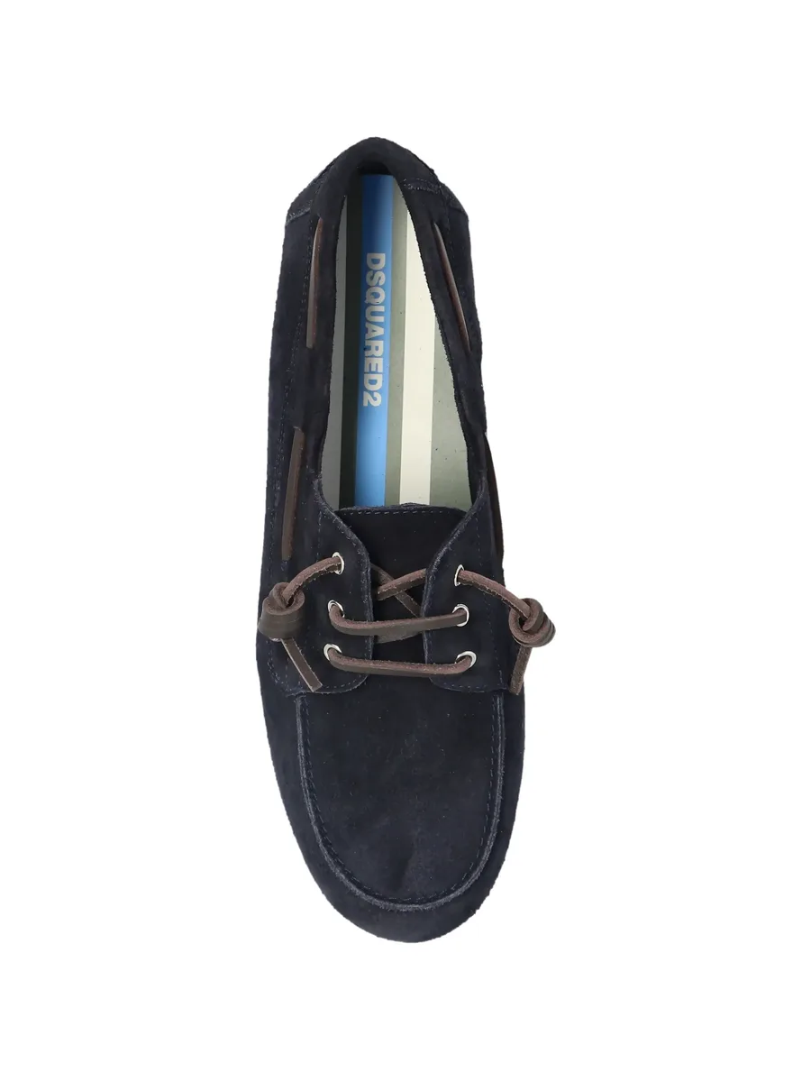 suede lace-up boat shoes 8