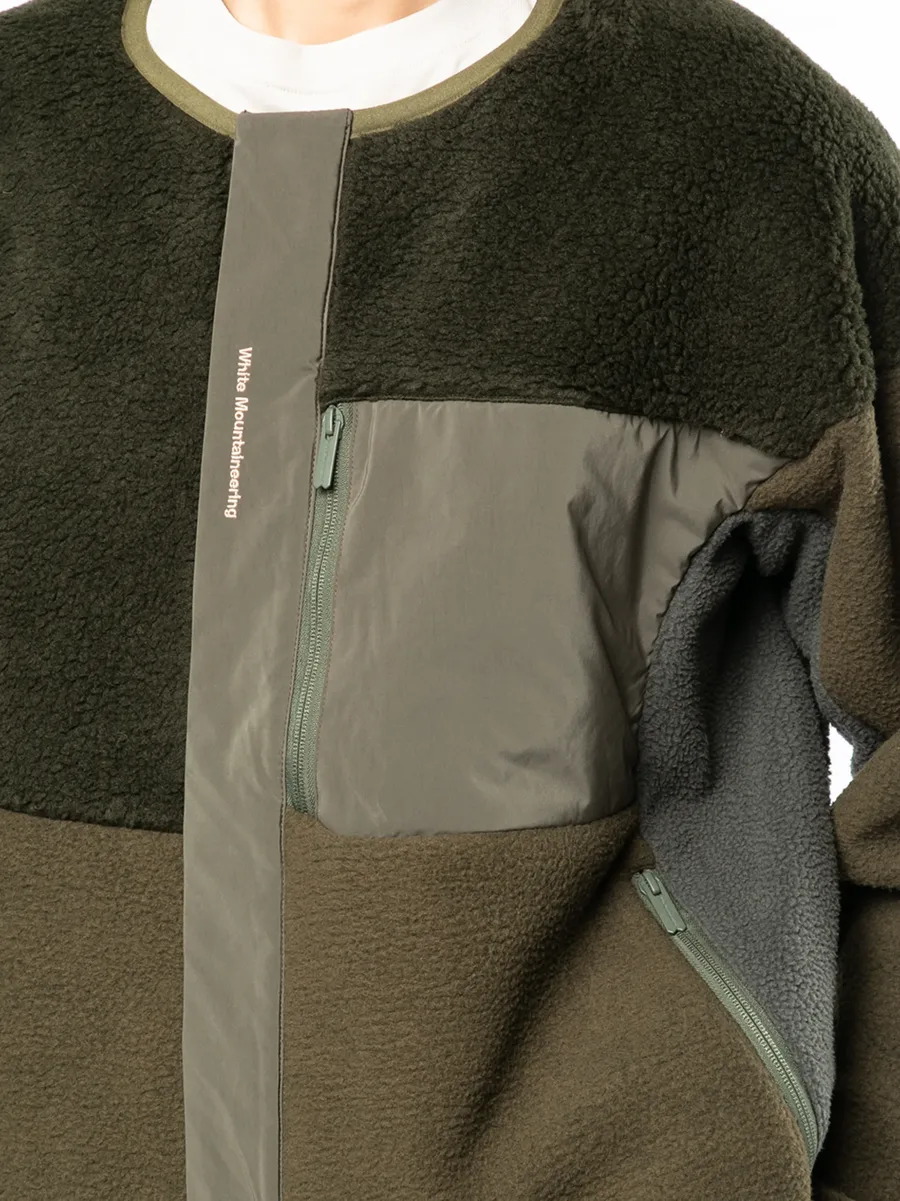 patchwork collarless jacket 10