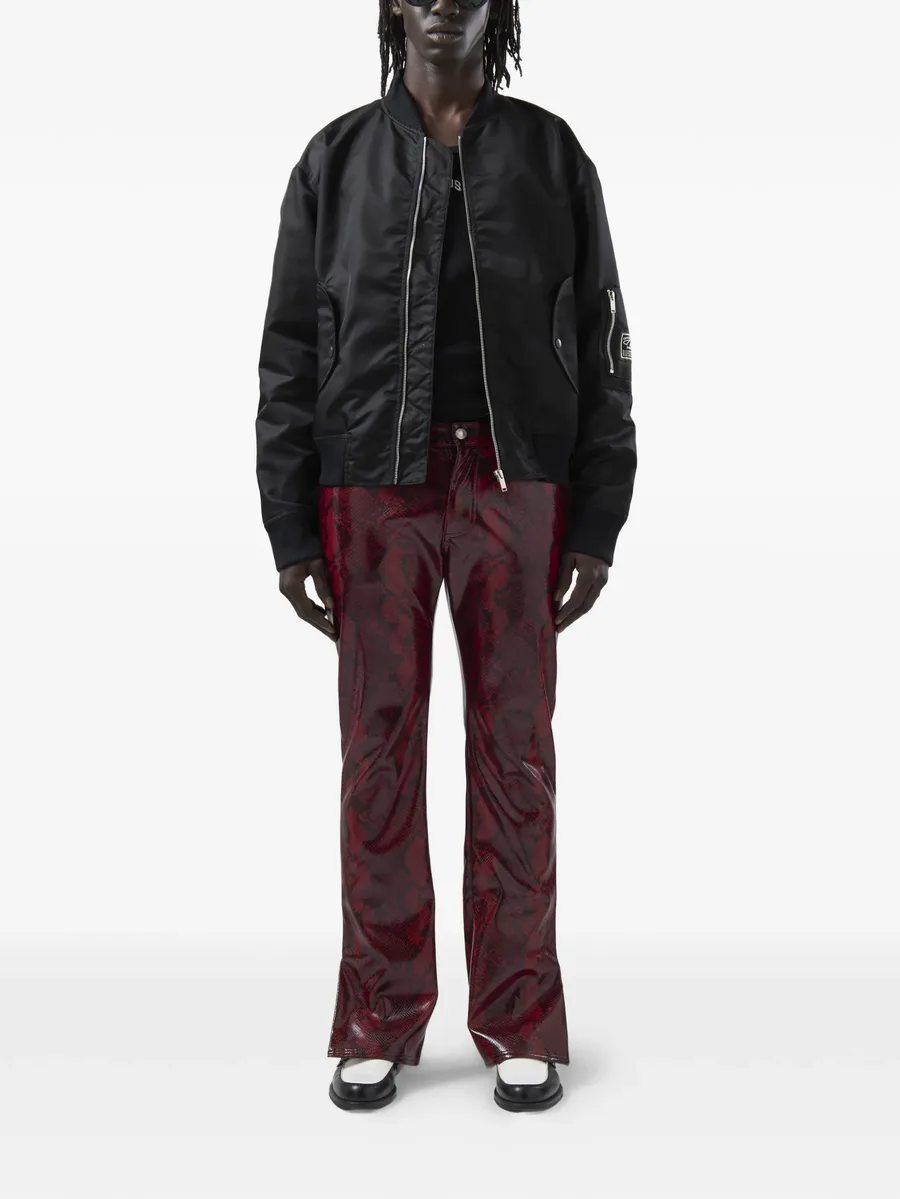 logo-patch bomber jacket 3