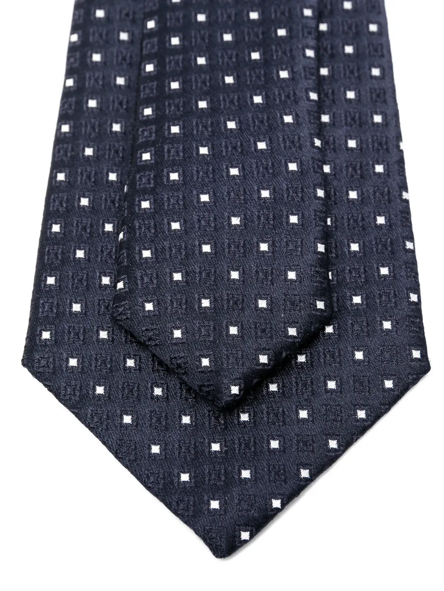 geometric-pattern silk tie 5