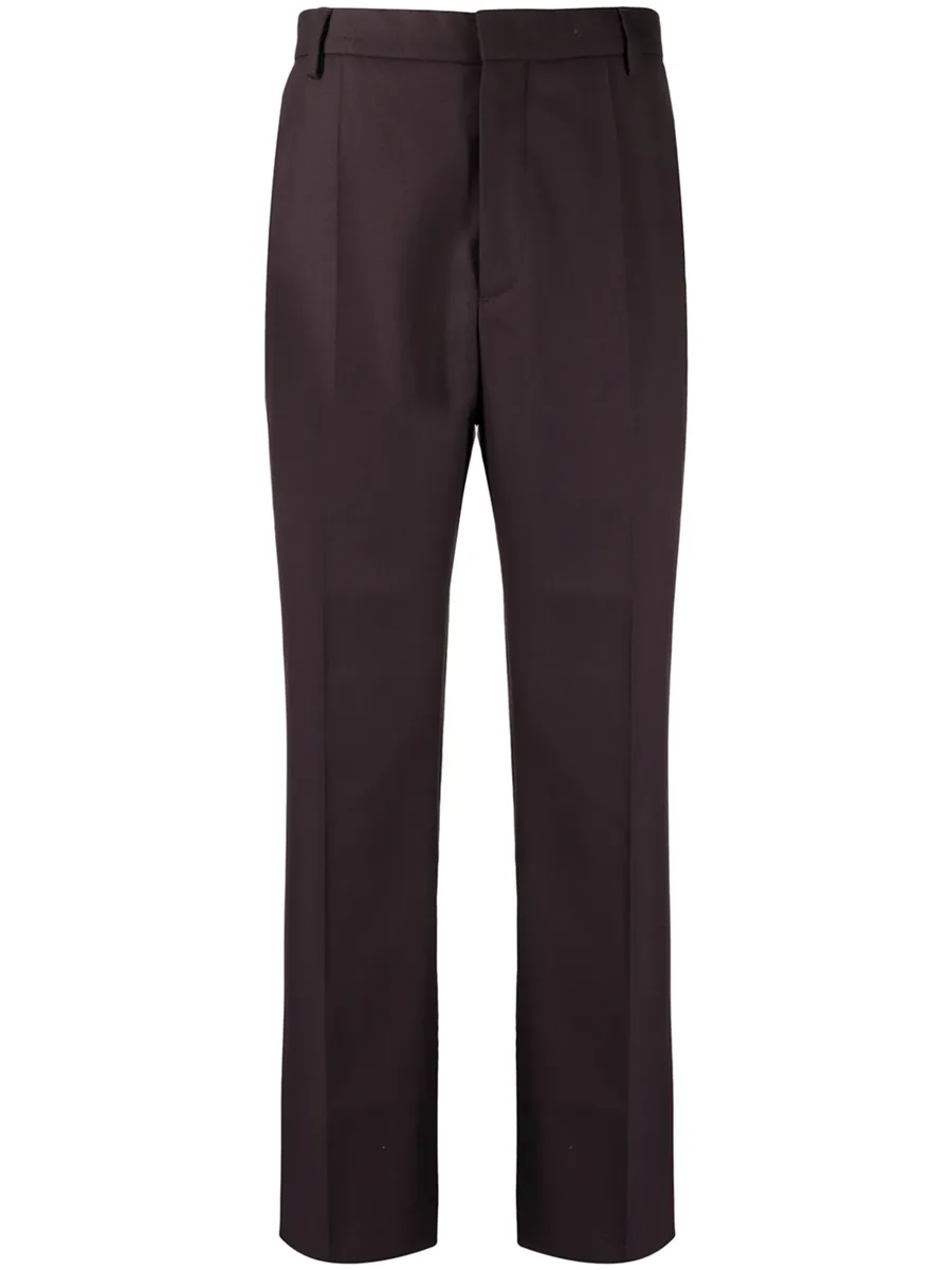 Jun twill straight-leg trousers 2