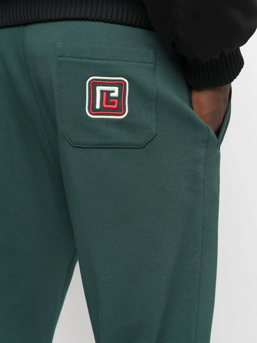 logo-patch cotton track pants 10