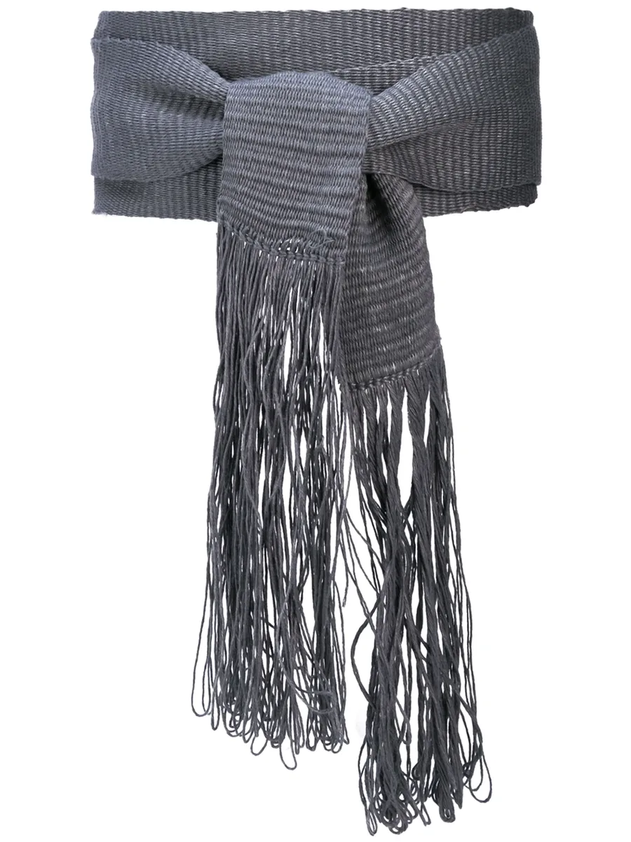 fringed wrap-style belt 1