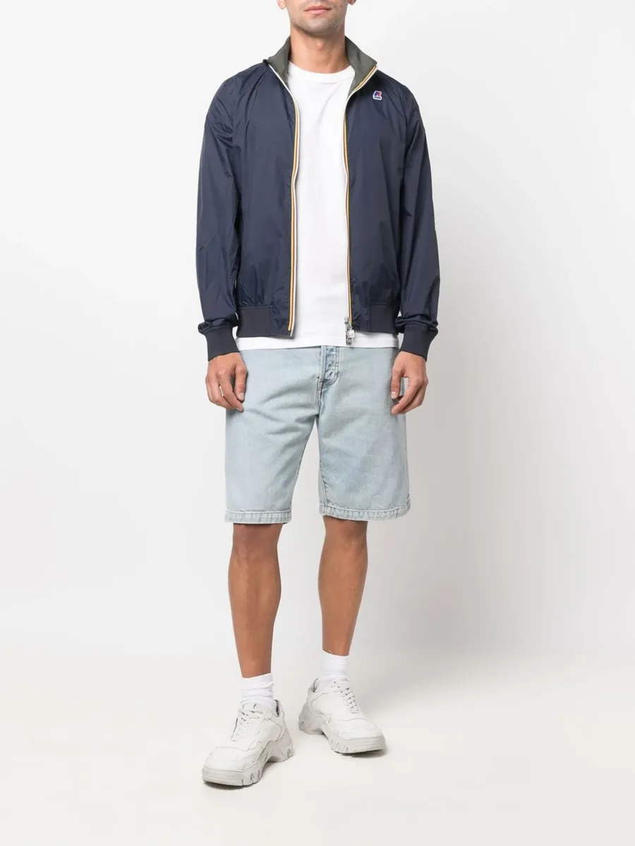 reversible stripe-detail jacket 4