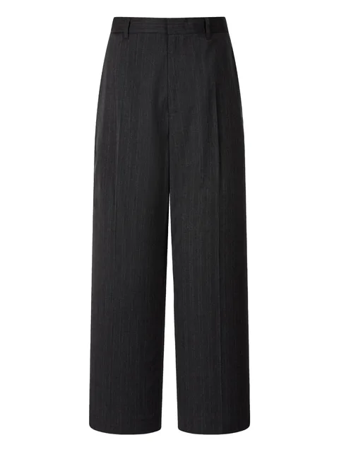 stripe-pattern trousers