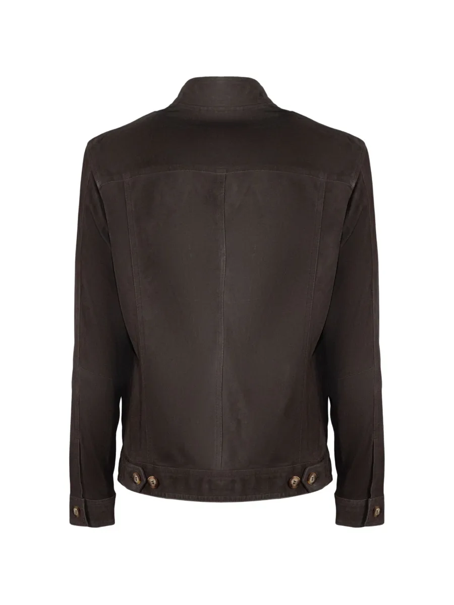 Plutone high-collar suede jacket 3