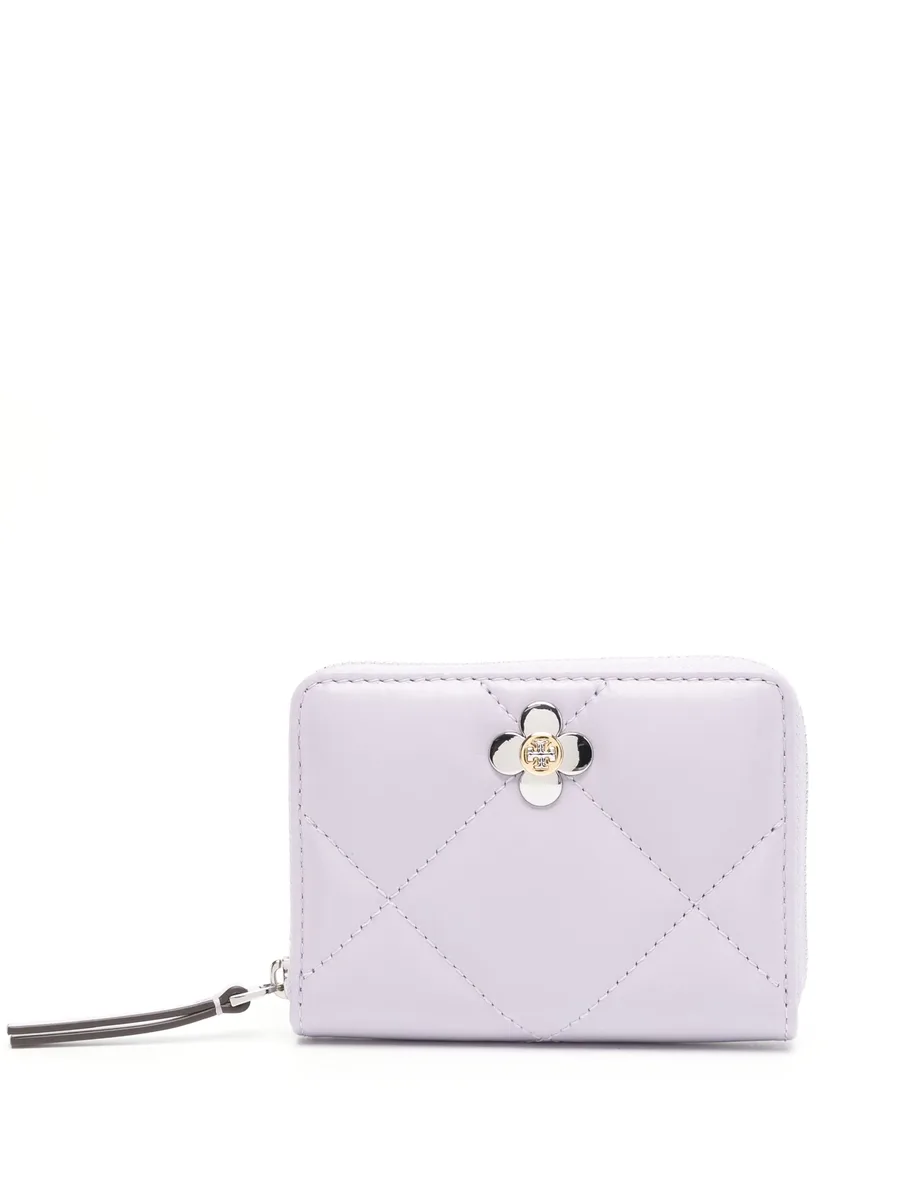 Kira clover diamond quilt zip-around wallet 1