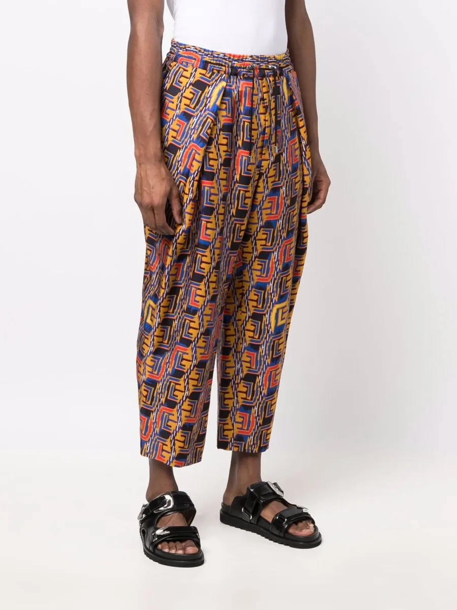 graphic-print cropped trousers 5