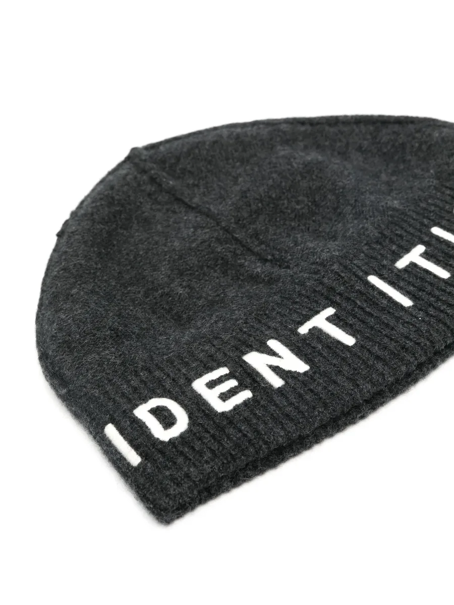embroidered-logo brushed beanie 3