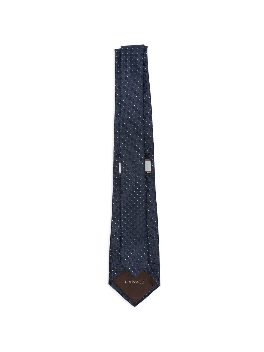 polka-dot basket-weave tie 3