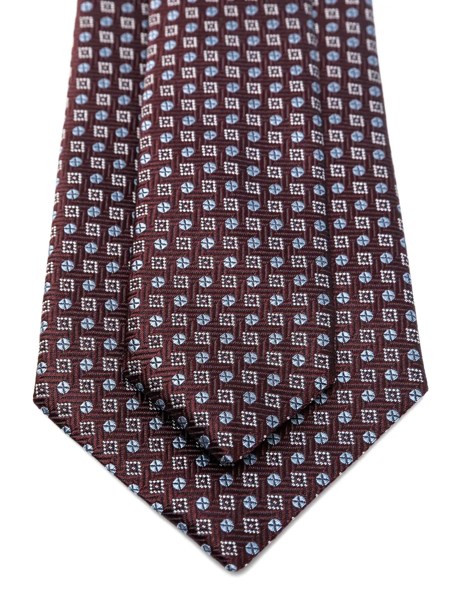 geometric-print silk tie 5